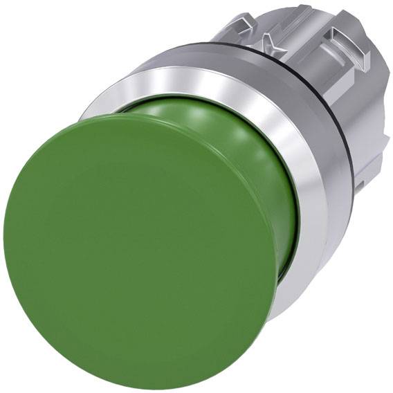 Siemens 3SU1050-1AD40-0AA0 pečurkasti taster srebrna, zelena IP66, IP67, IP69/IP69K