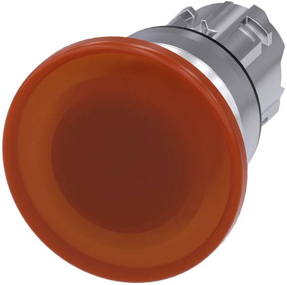 Siemens 3SU1051-1BD00-0AA0 pečurkasti taster srebrna, ambra IP66, IP67, IP69/IP69K