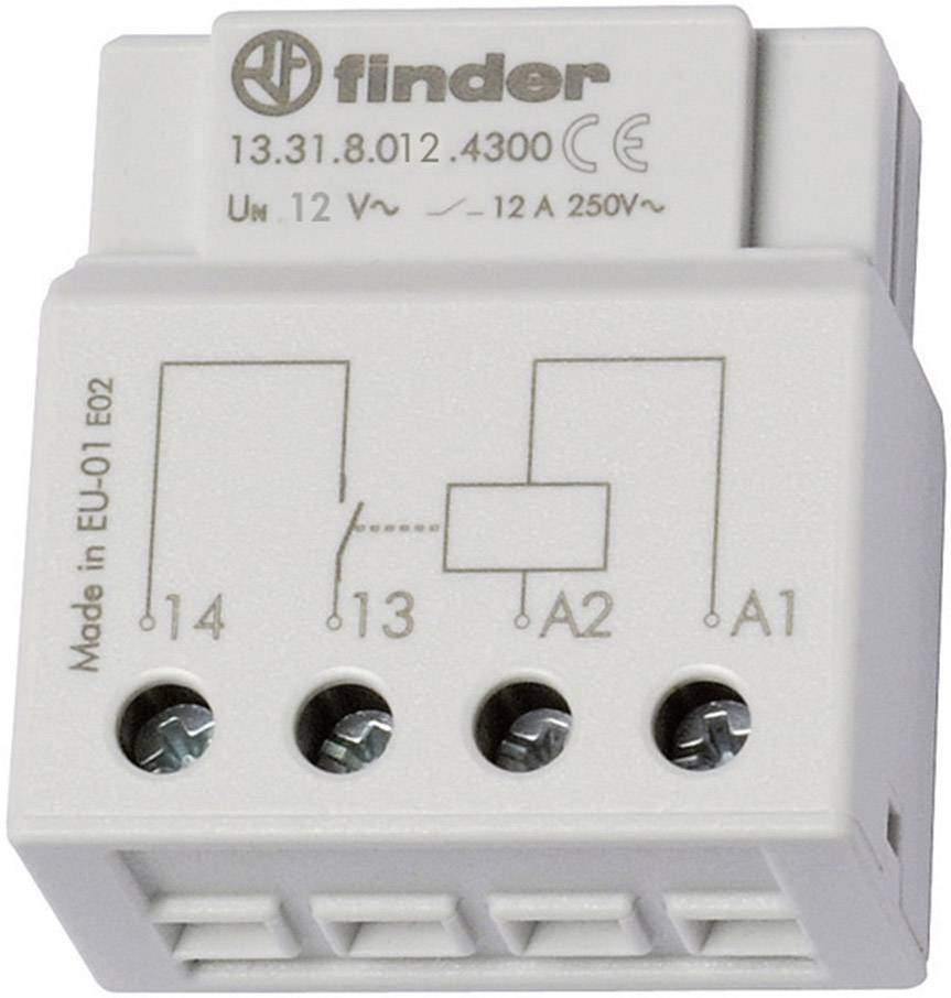 Finder Impulsni relej 13.31.8.012.4300 12 A 12 V AC 250 V AC NO kontakt