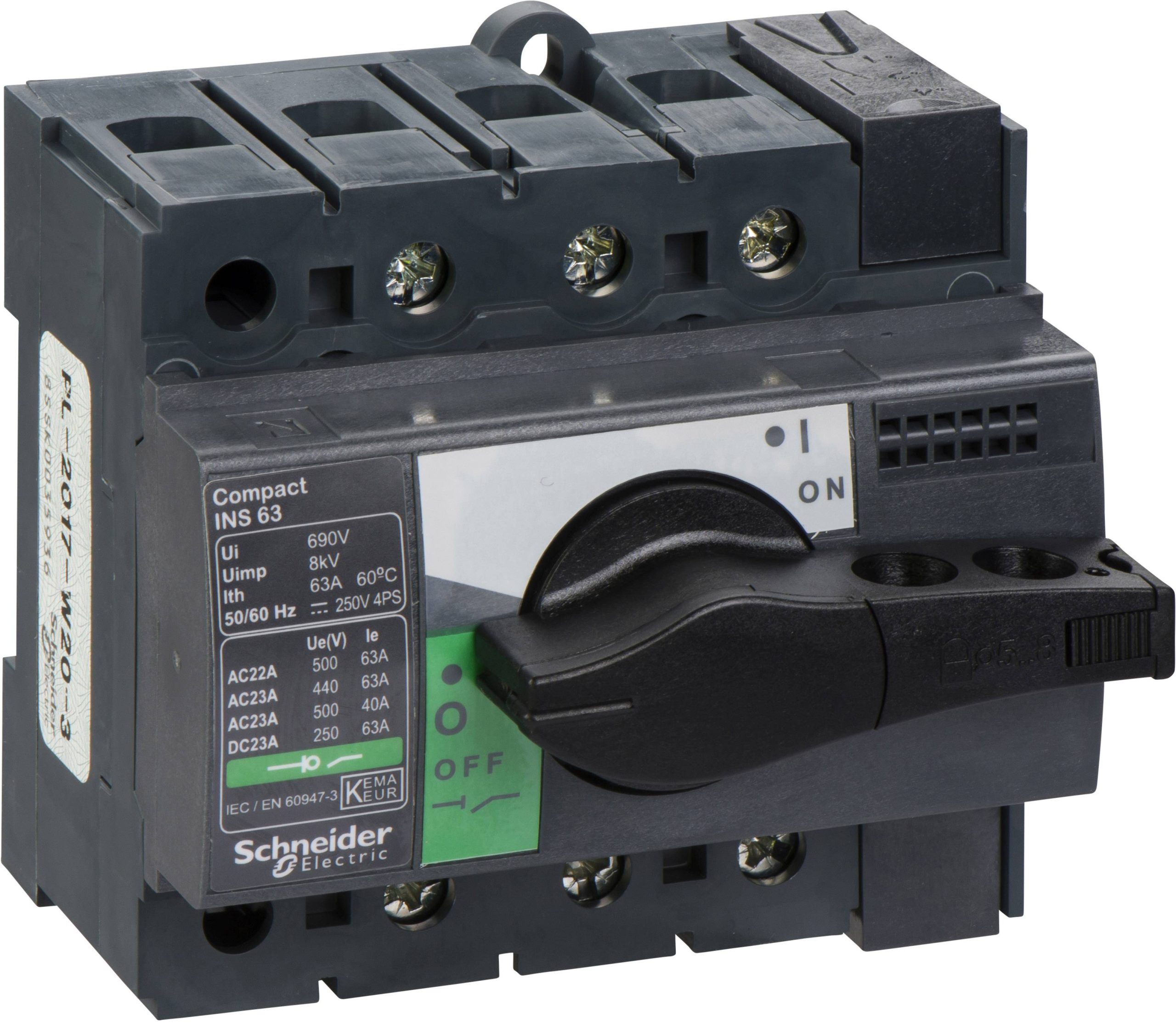 Schneider Electric 28902 63 A 125 V/DC, 500 V/AC IP40