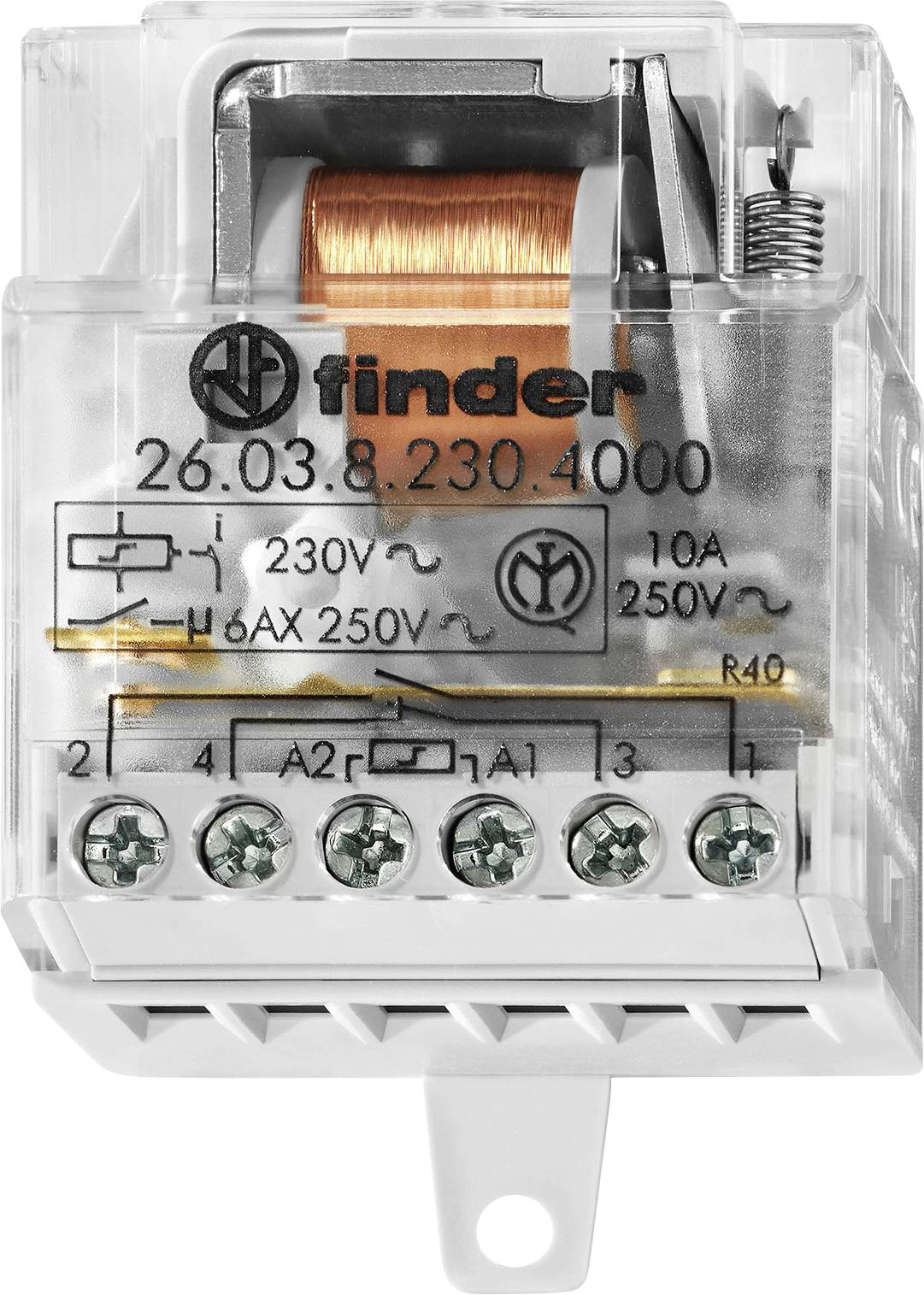 Finder Impulsni relej 26.03.8.230.4000 10 A 230 V AC 1 NO kontakt