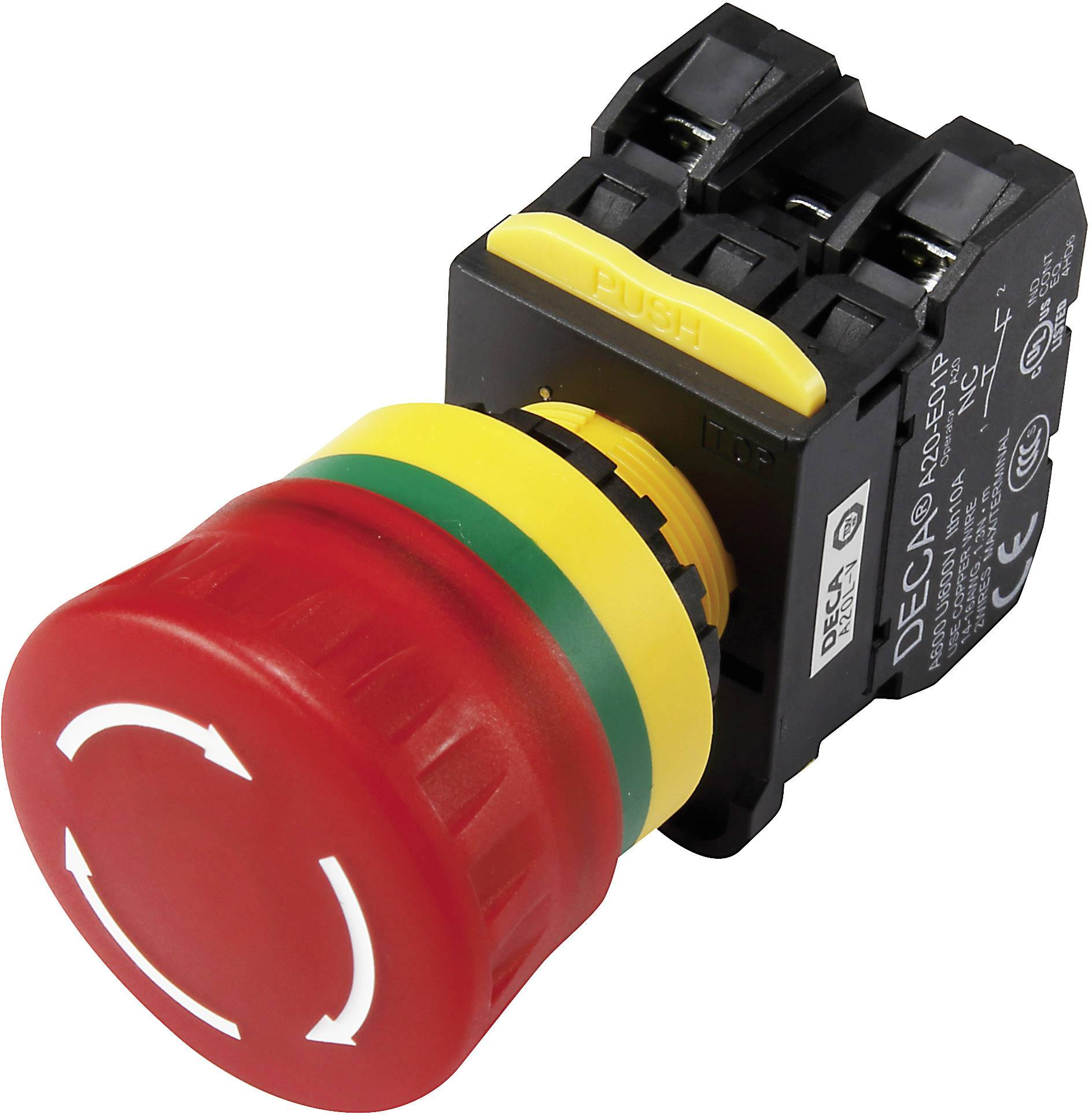 DECA A20L-V4E01Q6R stop prekidač za hitno zaustavljanje 6 A, 240 V/AC