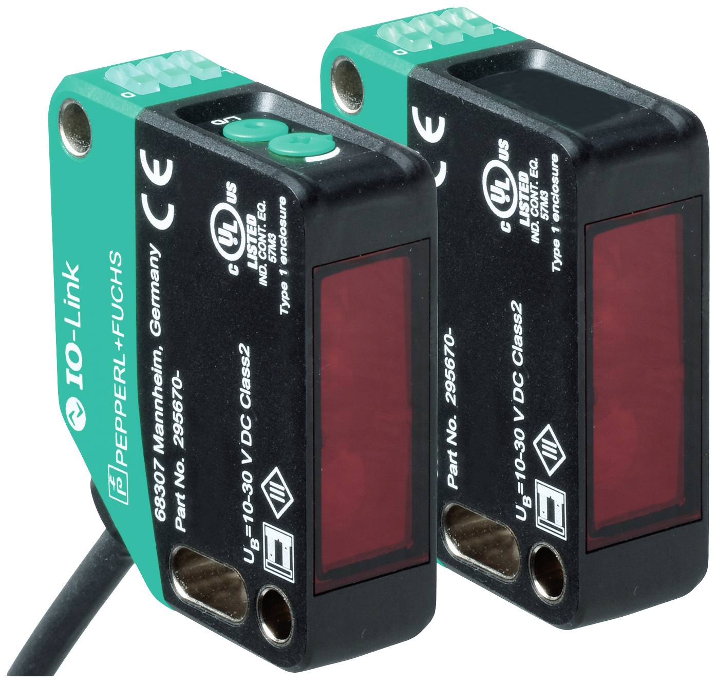 Pepperl+Fuchs OBE40M-R200-SEP-IO-0,3M-V3-L laserski jednosmerni fotoelektrični senzor 50 m NPN, NO, PNP, NC