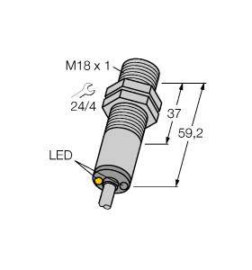 Turck M18SN6D W/30 difuzni fotoelektrični senzor 100 mm NPN