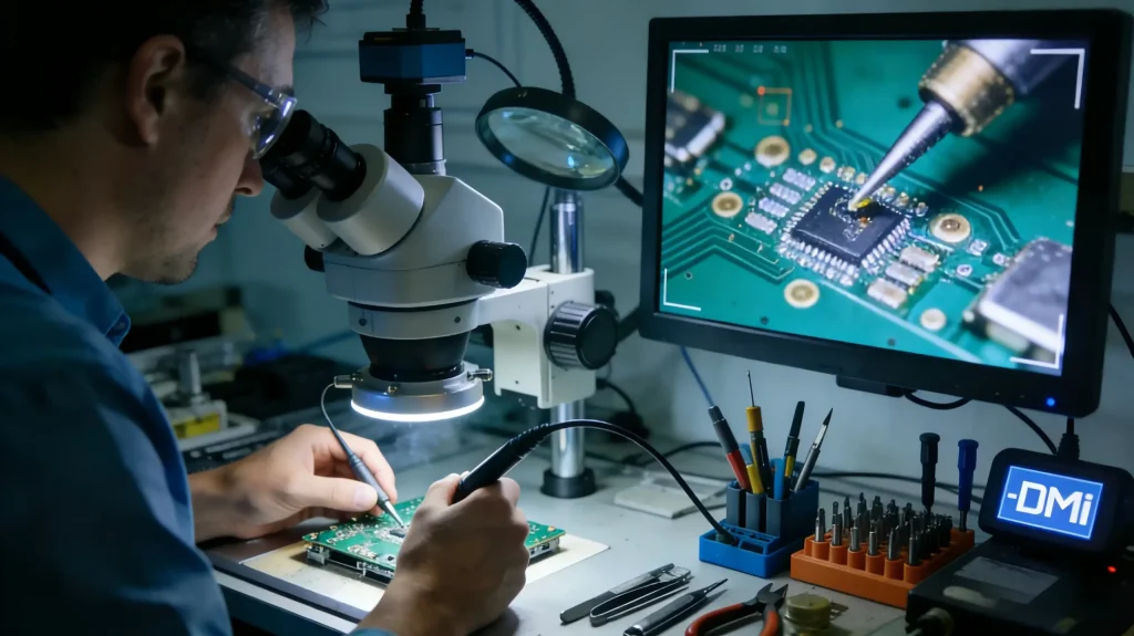 "USB HDMI mikroskop povezan sa računarom"